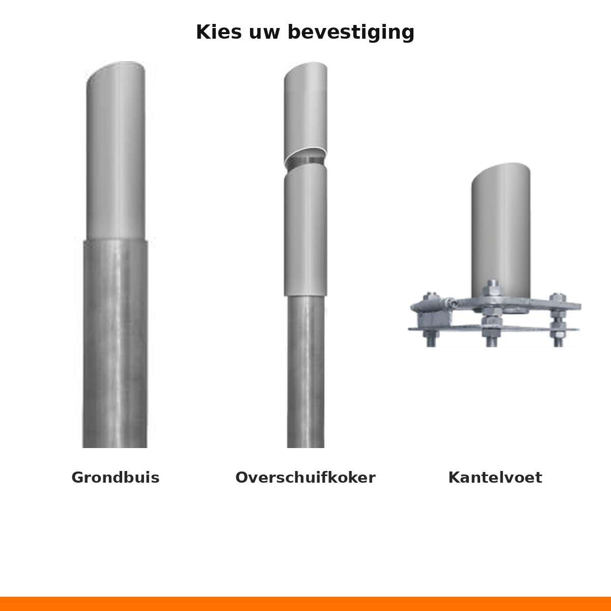 Vlaggenmast met anti-diefstalsysteem